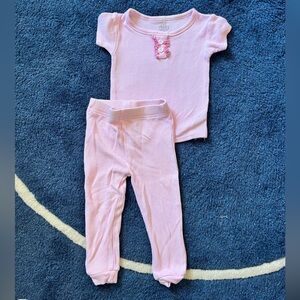 Milkberry Baby Pink Thermal Pajama Set - 2-Piece